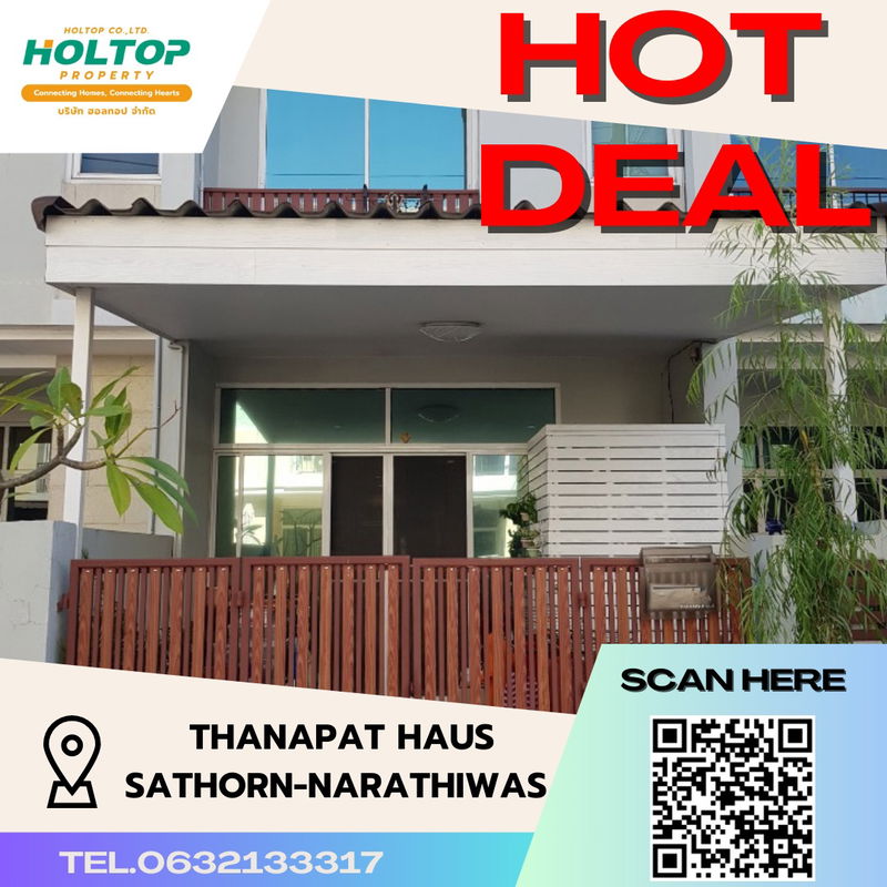 ทาวน์โฮมให้เช่า : #S2329 ให้เช่า Thanapat Haus Sathorn-Narathiwas