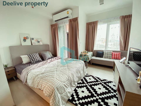 DL003539 Condo for rent, Chapter One Eco Ratchada - Huai Khwang  near MRT ห้วยขวาง, ready to move in, call urgently 0638692663 LineID @655ebbvc