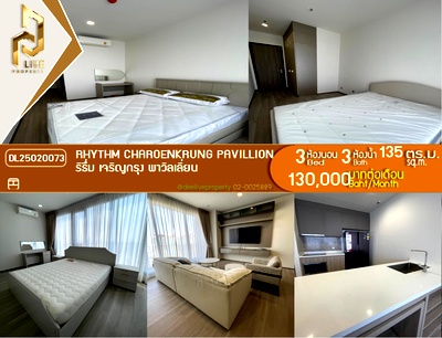 Condos for rent Assumption Convent Silom School : DL25020073 Condo for rent, RHYTHM CHAROENKRUNG PAVILLION near BTS สะพานตากสิน, ready to move in, call urgently 0800343450 LineID @655ebbvc