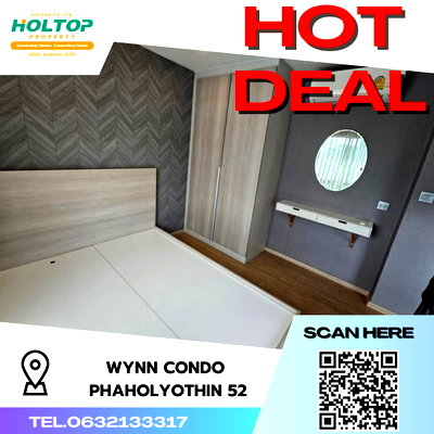 คอนโดให้เช่า : #S2485 ให้เช่า Wynn Condo Phaholyothin52