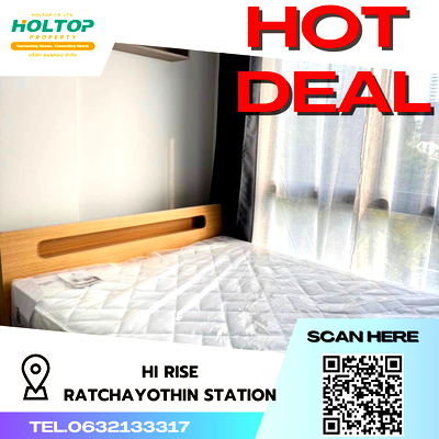 Condos for rent พหลโยธิน 35 : #S2489 For Rent Hi Rise Ratchayothin Station