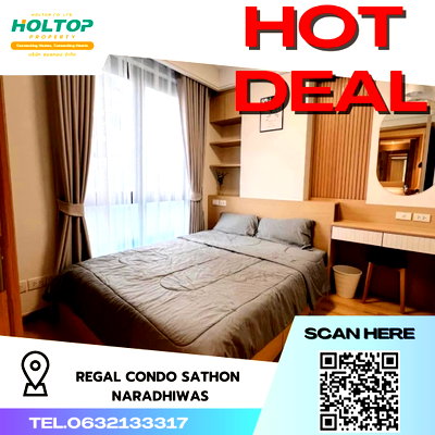 คอนโดให้เช่า : #R2652 ให้เช่า Regal Condo Sathon - Naradhiwas