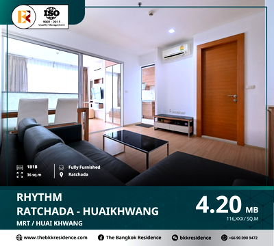 คอนโด MRT ห้วยขวาง : RHYTHM Ratchada-Huaikhwang ทำเลท่องเที่ยวหลากหลายสไตล์ ใกล้ MRT ห้วยขวาง