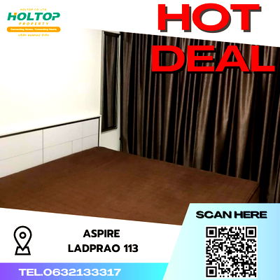 เช่าคอนโด MRT ลาดพร้าว 101 : #S2519 ให้เช่า Aspire Ladprao 113