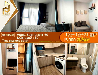 Condos for rent : 🔥M - DL22100435🔥Condo for rent in Modiz Sukhumvit 50 near BTS On Nut🔥