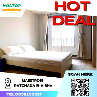 Condos for rent Ratchadapisek 19 : #S2665 For Rent Maestro19 Ratchada19