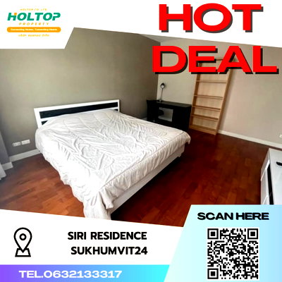 Condos for rent : #S2651 For Rent Siri Residence Sukhumvit24