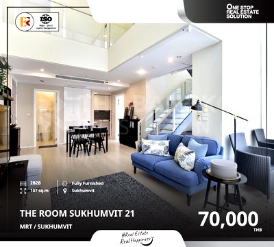 Condos for rent Asoke Road : The Room Sukhumvit 21 - Spacious Unit, Prime Location Near MRT Sukhumvit