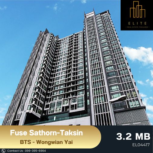 💥 Urgent sale !! Fuse Sathorn-Taksin is very good. Ready to stay, convenient to travel near BTS - Wongwian Yai 🚄