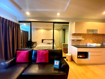 Condos for rent Terminal 21 Korat : City Link Condo, 1Bed room, 8th floor, San Fran Building, 9,000 baht/month, spacious room, fully furnished.