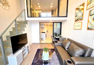 Condos for rent BTS Kasetsart University : P686 Condo for rent So Origin Kaset Interchange, next to BTS Kaset, Duplex room, very beautiful room, ready to move in