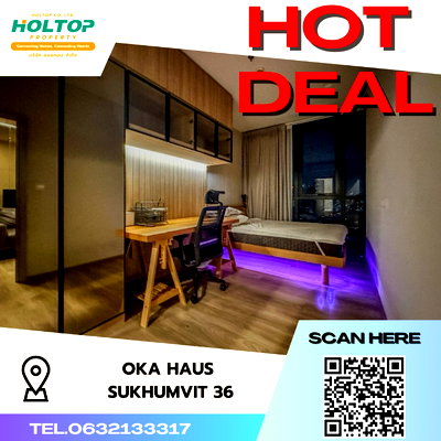 คอนโดให้เช่า : #S2743 ให้เช่า Oka Haus Sukhumvit 36