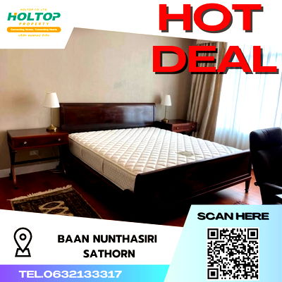 เช่าคอนโด สถานีรถไฟฟ้างามดูพลี : #S2779 ให้เช่า Baan Nunthasiri Sathorn