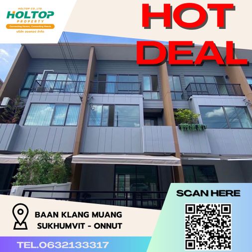 3-bed townhouse for rent, 148 sqm, Baan Klang Mueng The Edition Sukhumvit - Onnut
