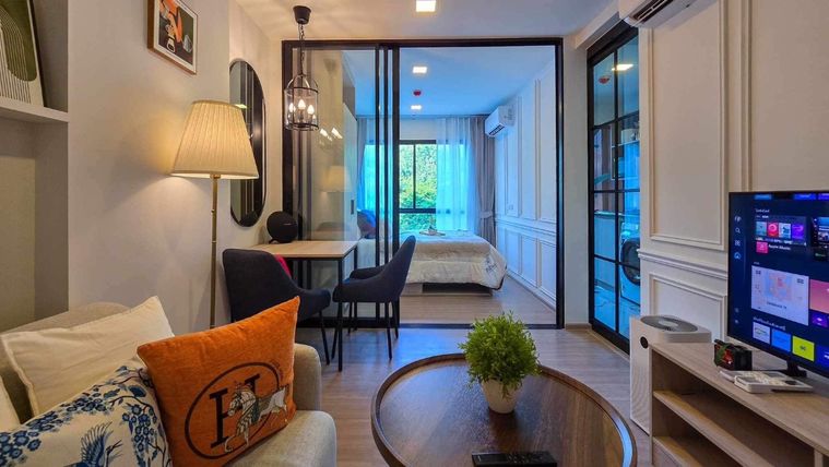 UK01-097 For rent: D Condo Vale Sriracha, new condo, Sriracha, beautifully decorated, rental price 7,500 baht