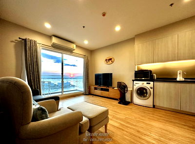 Condos for rent Si Racha Chonburi : For rent: The ZEA Sriracha, 2 bedrooms, panoramic sea view, price only 20,000 baht, ready to move in