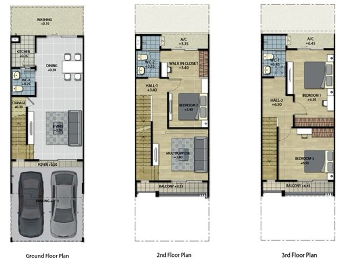 3-bed townhouse for rent, 177 sqm, 20 sq wah, Baan Klang Mueng Sukhumvit-Onnut