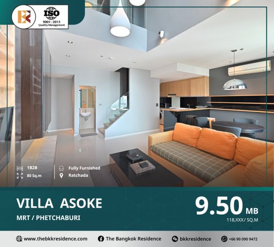 Luxury condo - Villa Asoke, near MRT Phetchaburi