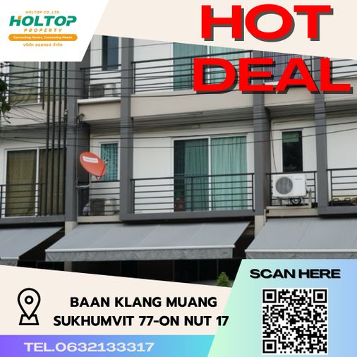 3-bed townhouse for rent, 177 sqm, 20 sq wah, Baan Klang Mueng Sukhumvit-Onnut