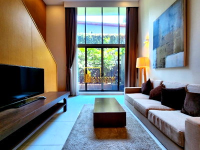 Condos for rent : Siamese 39 - Stylish Ground-floor 1 Bedroom Duplex Condo in Phrom Phong - BR9046CD