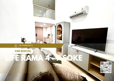 Condos for rent : For rent 📍 Life Rama 4 - Asoke 📍 near MRT Queen Sirikit Center, complete with furniture and electrical appliances.