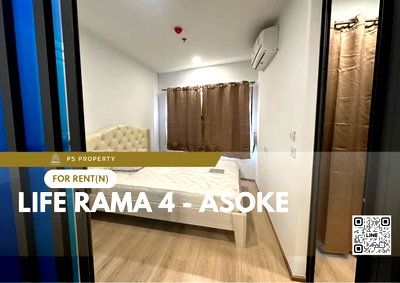 Condos for rent : For rent 🔥 Life Rama 4 - Asoke 🔥 complete furniture and electrical appliances, near MRT Queen Sirikit Center.