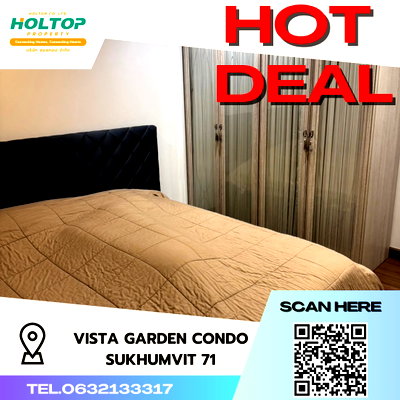 คอนโดให้เช่า : #S2977 ให้เช่า Vistra Garden Condo Sukhumvit 71