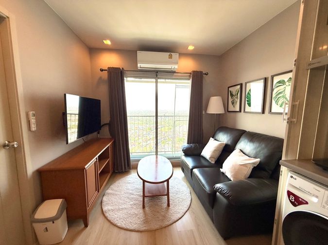 For Rent‼️Casa Condo @MRT Sam Intersection Bang Yai Size 1 Bedroom 26 Sqm. 2 air conditioner with washing machine digital door lock floor 34th floor 