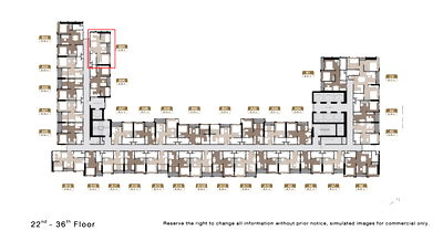 Condos for rent : Condo for rent, Nue Mega Plus Bangna project, 2 bedrooms, 24th floor, area 35 sq m.