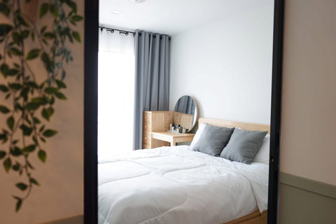 รูปภาพ 📣 Now open for rental at Kave Condo, opposite Bangkok University. 2-bedroom unit in Building A, 6th floor.