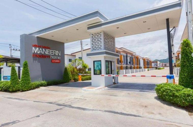 ขายทาวน์โฮม 2 ชั้น โครงการ มณีรินทร์ โมเดิร์นโฮม บางพระ ศรีราชา ชลบุรี 