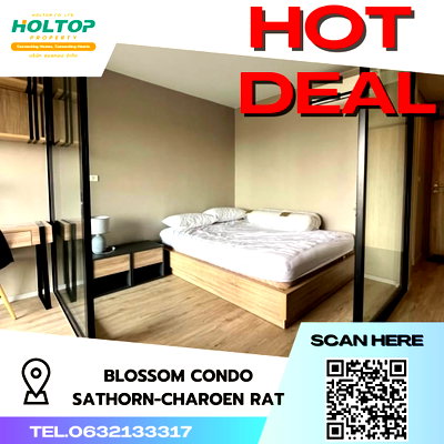 คอนโดให้เช่า : #S3023 ให้เช่า Blossom Condo Sathorn-Cheoren Rat