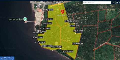 ขาย ที่ดิน ติดทะเล คลองท่อม กระบี่ 7 แปลง 52 ไร่ 90.7 ตร.วา ขาย 503.25 ล้านบาท