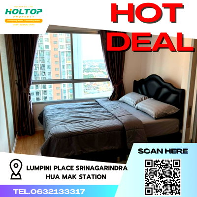 คอนโดให้เช่า : #R3028 ให้เช่า Lumpini Place Srinagarindra - Hua Mak Station