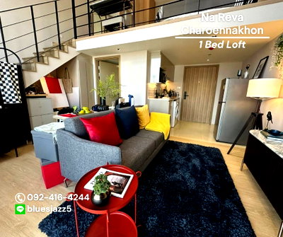 Condos for sale : For SALE Na Reva Charoennakhon 1Bed Loft 30+12sqm Brand New Ready to Move Chao Phraya River View Condo Near Krung Thonburi Skytrain BTS ICONSIAM