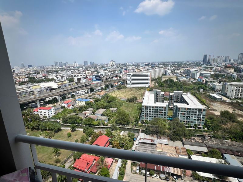รูป ให้เช่า #คอนโด ลุมพินี วิลล์ พัฒนาการ-ศรีนครินทร์ ชั้น 25 #วิวเมือง  32ตรม. #มีเครื่องซักผ้า #แอร์2เครื่อง  - รูปที่ 13/14