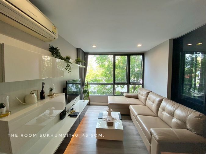 ขายห้องคอนโดพร้อมผู้เช่า The Room สุขุมวิท40 วิวทิศเหนือ ห้องไม่ร้อน 1 ห้องนอน ตกแต่งพร้อมลงทุน