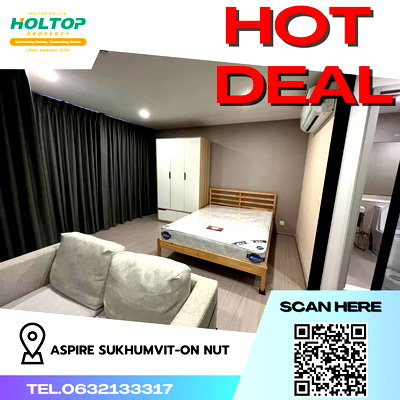 คอนโดให้เช่า : #R3075 ให้เช่า Aspire Sukhumvit-On Nut