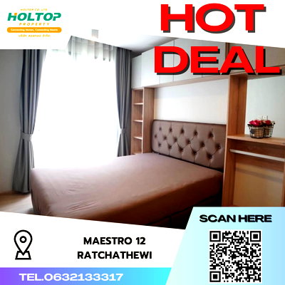 คอนโดให้เช่า : #S3155 ให้เช่า Maestro 12 Ratchathewi