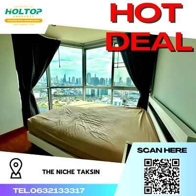 Condos for rent ตลาดปากคลองตลาด : #R3137  For rent   The Niche Taksin