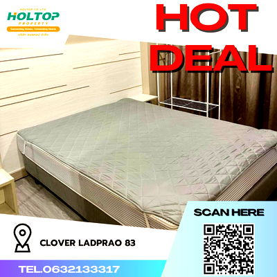 เช่าคอนโด โฮมโปร เอกมัย-รามอินทรา : #R3129 ให้เช่า Clover Ladprao 83