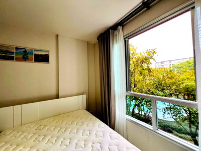 Condos for rent 700 Year Sports Arena Chiang Mai : dcondo Ping for rent 🍎 – Pool view, beautiful unit, near Central. 3rd floor, 30 sq.m. ☎️ 064-792-4426