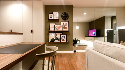 Condos for rent King's College International School Bangkok : Newly renovated Studio near Sathorn, Narathiwas 45 sqm. - Fully Furnished