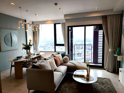 Condos for sale BTS Wongwian Yai : For SALE Reference Sathorn Wongwianyai 2Bed 2Bath 63-65sqm Brand New Ready to Move Fully Furnished Condo Near BTS Wongwianyai ICONSIAM Sathorn Silom
