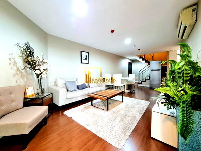 เช่าคอนโด MRT ศูนย์วัฒนธรรมแห่งประเทศไทย : Belle Grand - Very Nicely Decorated 3 Bed Duplex Condo in Rama 9 - BR17339CD