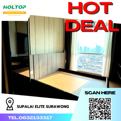 คอนโดให้เช่า : #R3339 ให้เช่า Supalai Elite Surawong