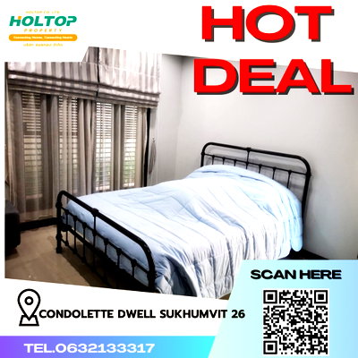 คอนโดให้เช่า : #R3364 ให้เช่า Condolette Dwell Sukhumvit 26