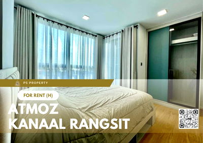 Condos for rent Future Park Rangsit : For rent ✨ Atmoz Kanaal Rangsit ✨ Fully furnished and equipped with electrical appliances, near Rangsit University
