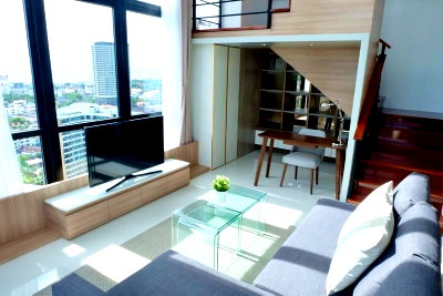 Condos for rent : For rent The Sky Condo Sriracha Penthouse, beautiful room, high floor, sea view