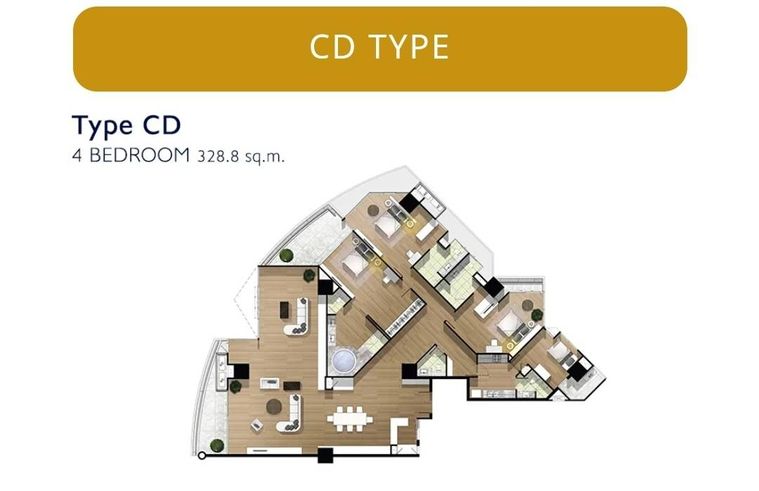 For sale Penthouse 328 sq.m. river side condominium